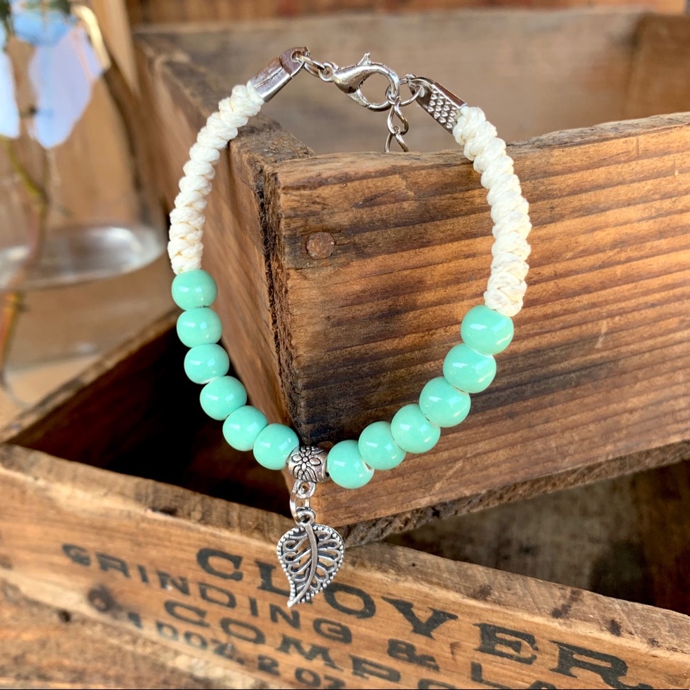 ✨BOHO CERAMIC BEAD ROPE CHARM ANKLET BRACELET
